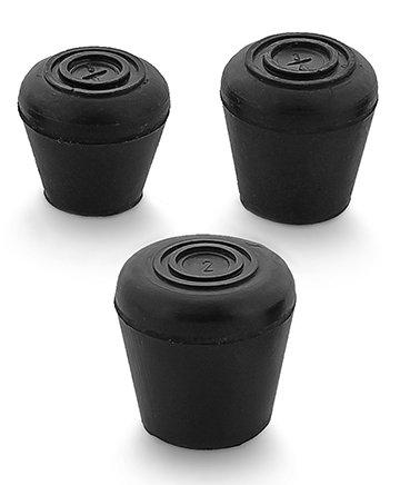 Compact Black Rubber Tips: Sleek, Low Profile Walking Cane Tips - Tophatter Daily Deals