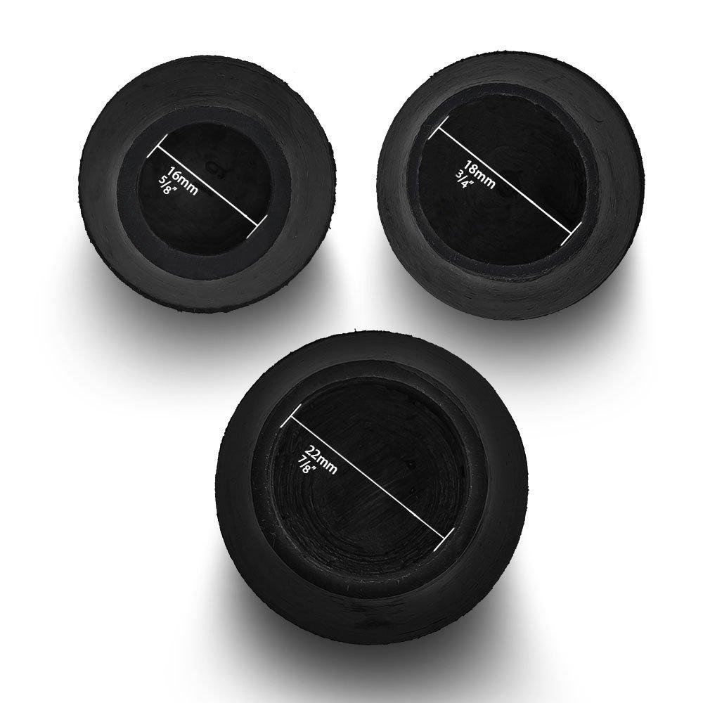 Compact Black Rubber Tips: Sleek, Low Profile Walking Cane Tips - Tophatter Daily Deals