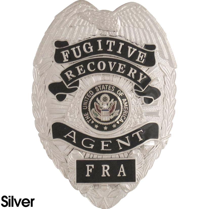 Fugitive Recovery Badge with Reverse Panels (FREE LEATHER CASE w/ ID Window) - Tophatter's Weapons'N'Deals Badges - Tophatter Daily Deals