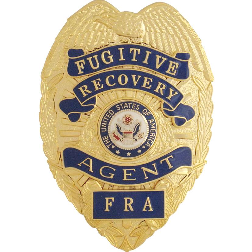 Fugitive Recovery Badge with Reverse Panels (FREE LEATHER CASE w/ ID Window) - Tophatter's Weapons'N'Deals Badges - Tophatter Daily Deals