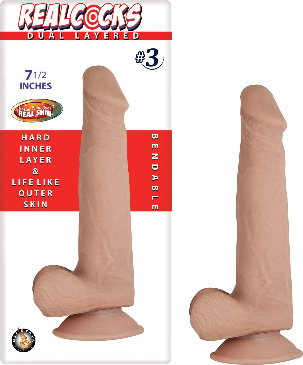 RealCocks Dual Layer Bendable Dildo 7.5 Inch – Lifelike Bendable Dildo > Dildos > Realistic Dildos - Tophatter Daily Deals