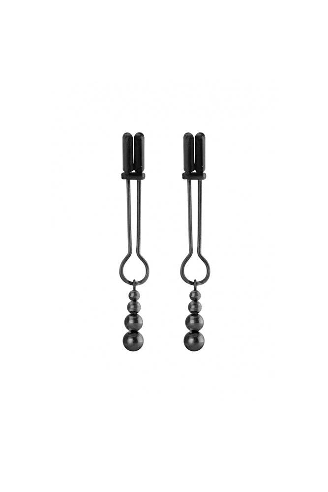 Ouch by Shots Toys - Teasing Nipple Clamps - Black BDSM - Tophatter Daily Deals