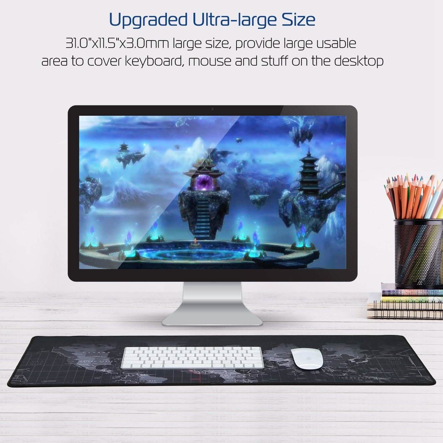 Rubber Base Large Gaming Mousepad Computer Accessories - Tophatter Daily Deals