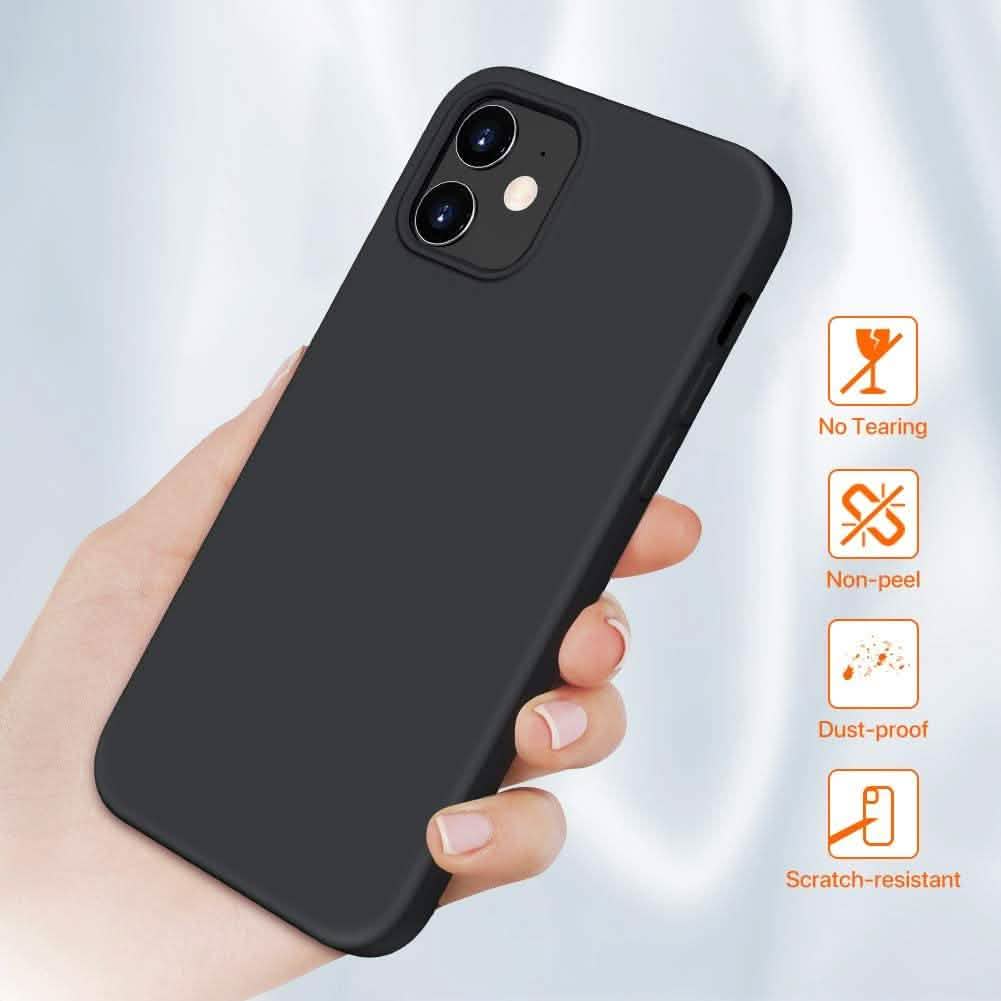 Rubber Case for iPhone 12 and iPhone 12 Pro Case 6.1 inch Phone Cases - Tophatter Daily Deals