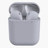 Rubber Matte Wireless Earbuds and Charging Case Gray In-Ear Headphones - Tophatter Daily Deals