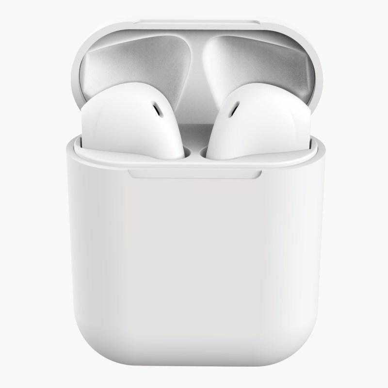 Rubber Matte Wireless Earbuds and Charging Case White In-Ear Headphones - Tophatter Daily Deals
