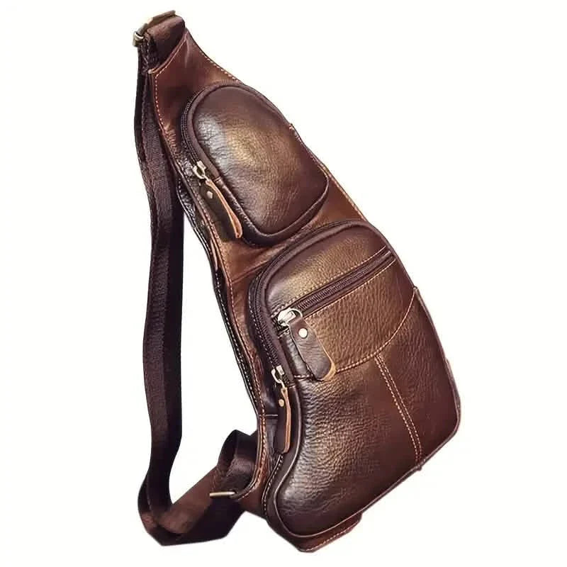 Rugged Vintage Leather Sling Bag Handbags & Wallets - Tophatter Daily Deals