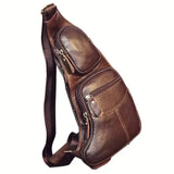 Rugged Vintage Leather Sling Bag Handbags & Wallets - Tophatter Daily Deals