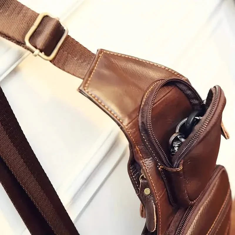 Rugged Vintage Leather Sling Bag Handbags & Wallets - Tophatter Daily Deals