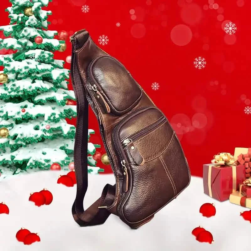Rugged Vintage Leather Sling Bag Handbags & Wallets - Tophatter Daily Deals