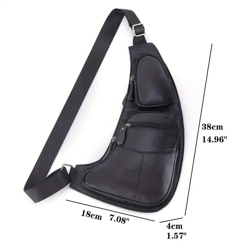Rugged Vintage Leather Sling Bag Handbags & Wallets - Tophatter Daily Deals