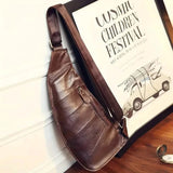 Rugged Vintage Leather Sling Bag Handbags & Wallets - Tophatter Daily Deals