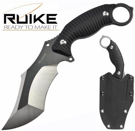 RUIKE KNIFE F181-B1 BLACK/SILVER - Tophatter's Army Deals KNIVES - Tophatter Daily Deals