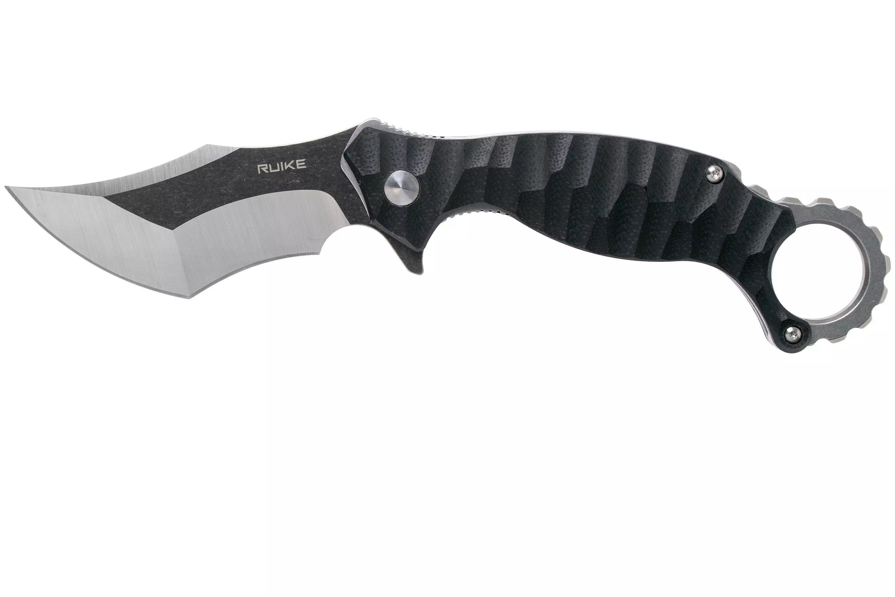 RUIKE KNIFE F181-B1 BLACK/SILVER - Tophatter's Army Deals KNIVES - Tophatter Daily Deals
