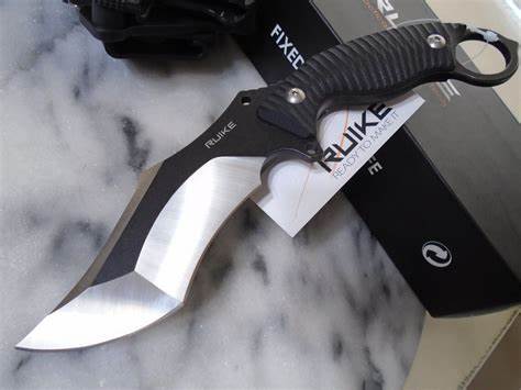 RUIKE KNIFE F181-B1 BLACK/SILVER - Tophatter's Army Deals KNIVES - Tophatter Daily Deals