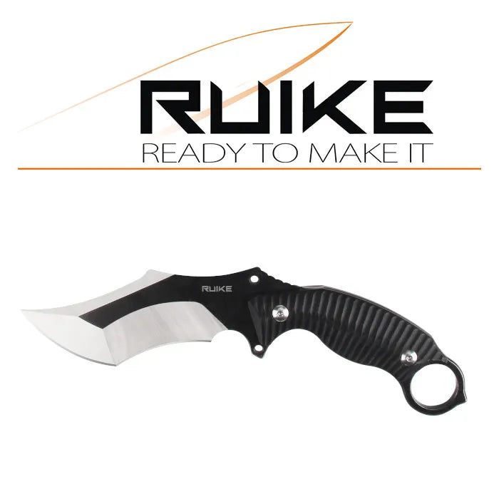 RUIKE KNIFE F181-B1 BLACK/SILVER - Tophatter's Army Deals KNIVES - Tophatter Daily Deals