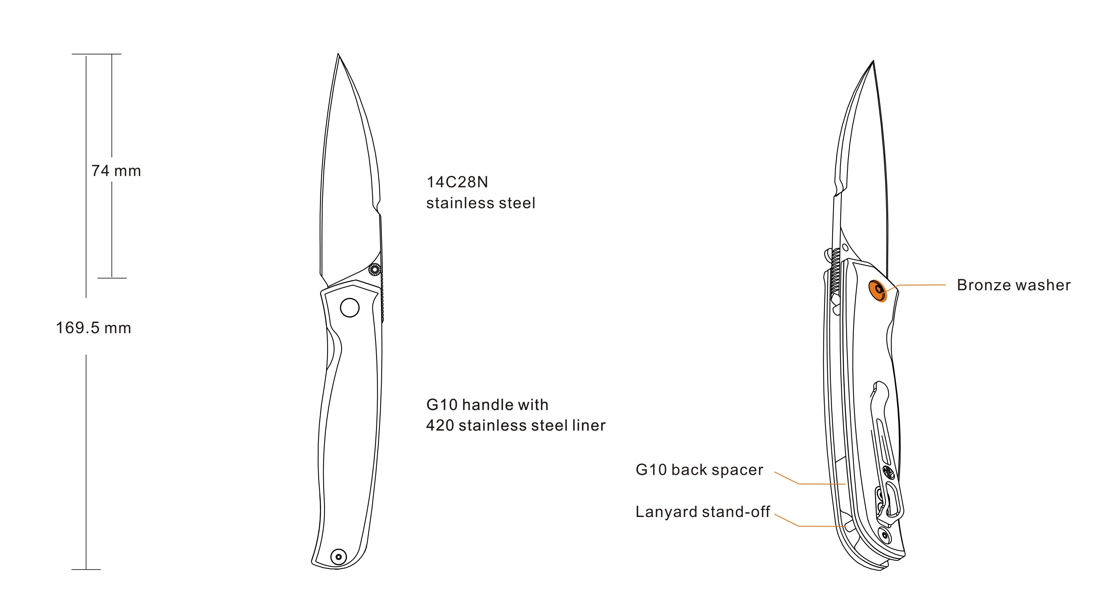 RUIKE KNIFE P662-B - Tophatter's Army Deals KNIVES - Tophatter Daily Deals