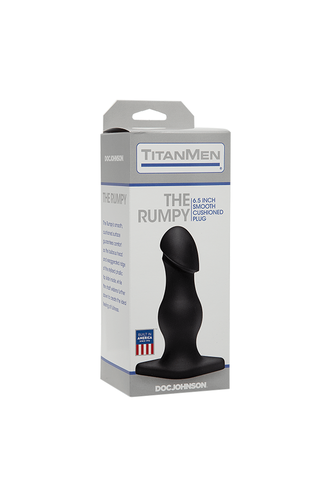 Doc Johnson - TitanMen - The Rumpy Butt Plug - Black Sex Toy - Tophatter Daily Deals