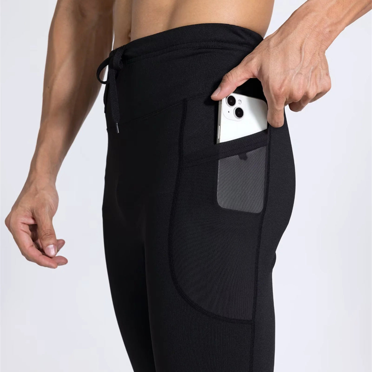 Running Pants Reflective Outdoor Sports Leggings Black Leggings - Tophatter Daily Deals