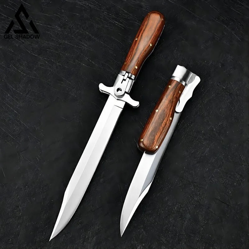 Russia Folding Army Knife-GS26 Wood Pocket Knives - Tophatter Daily Deals