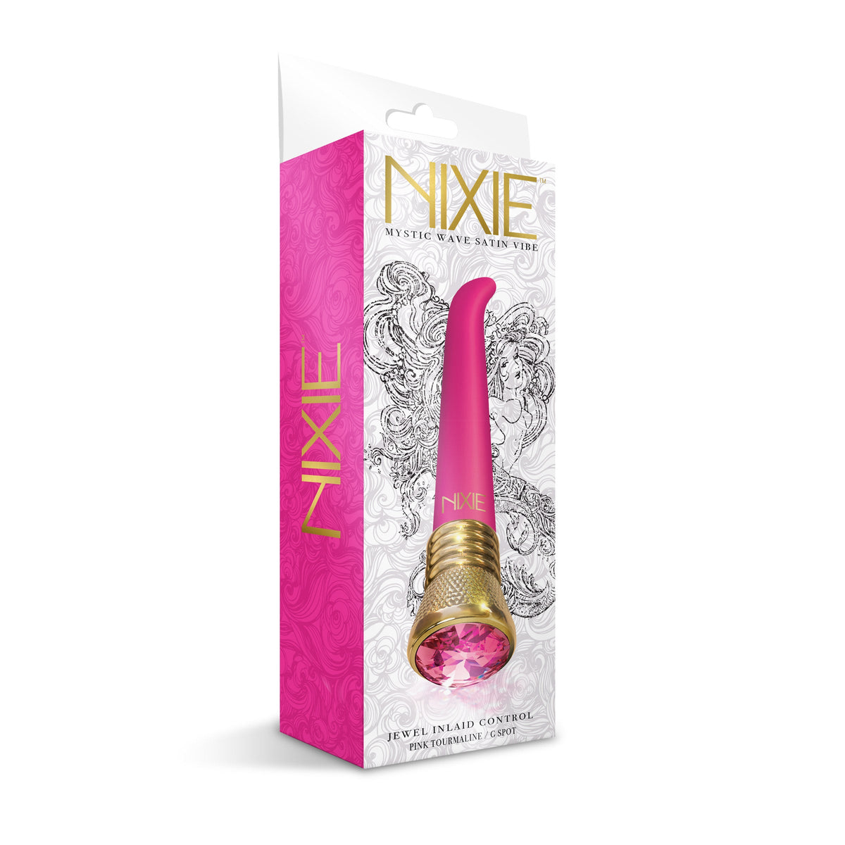 Nixie Jewel Satin G Vibe Pink Tourmaline 7 Inch Waterproof Multi-Speed Vibrator > Sex Toys For Ladies > G-Spot Vibrators - Tophatter Daily Deals