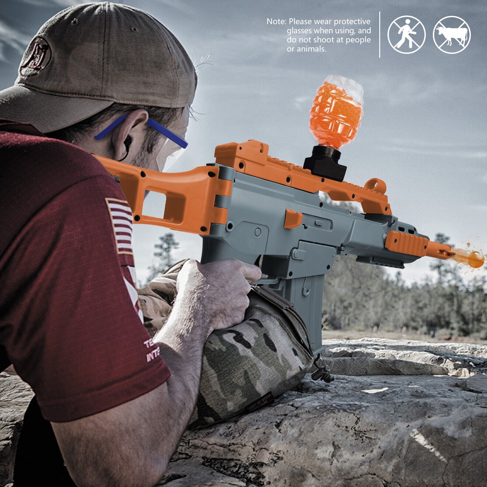 Electric Gel Ball Blaster G36 Automatic Outdoor Toys Splatter Ball Gun - Tophatter Daily Deals