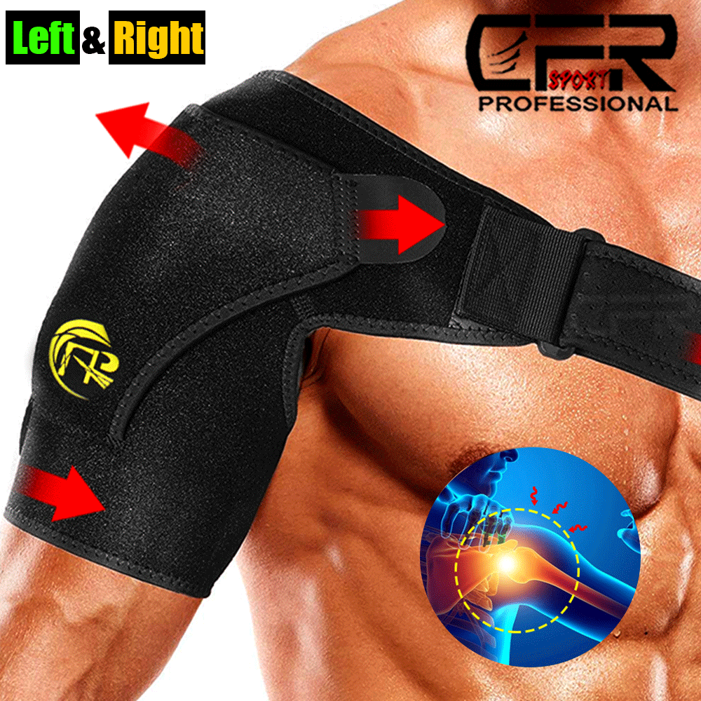 Shoulder Strap for Pain - Shoulder Support Brace Injury Strap Rotator Cuff Compression Wrap AC Joint Pain Black Exercise & Fitness - Tophatter Daily Deals