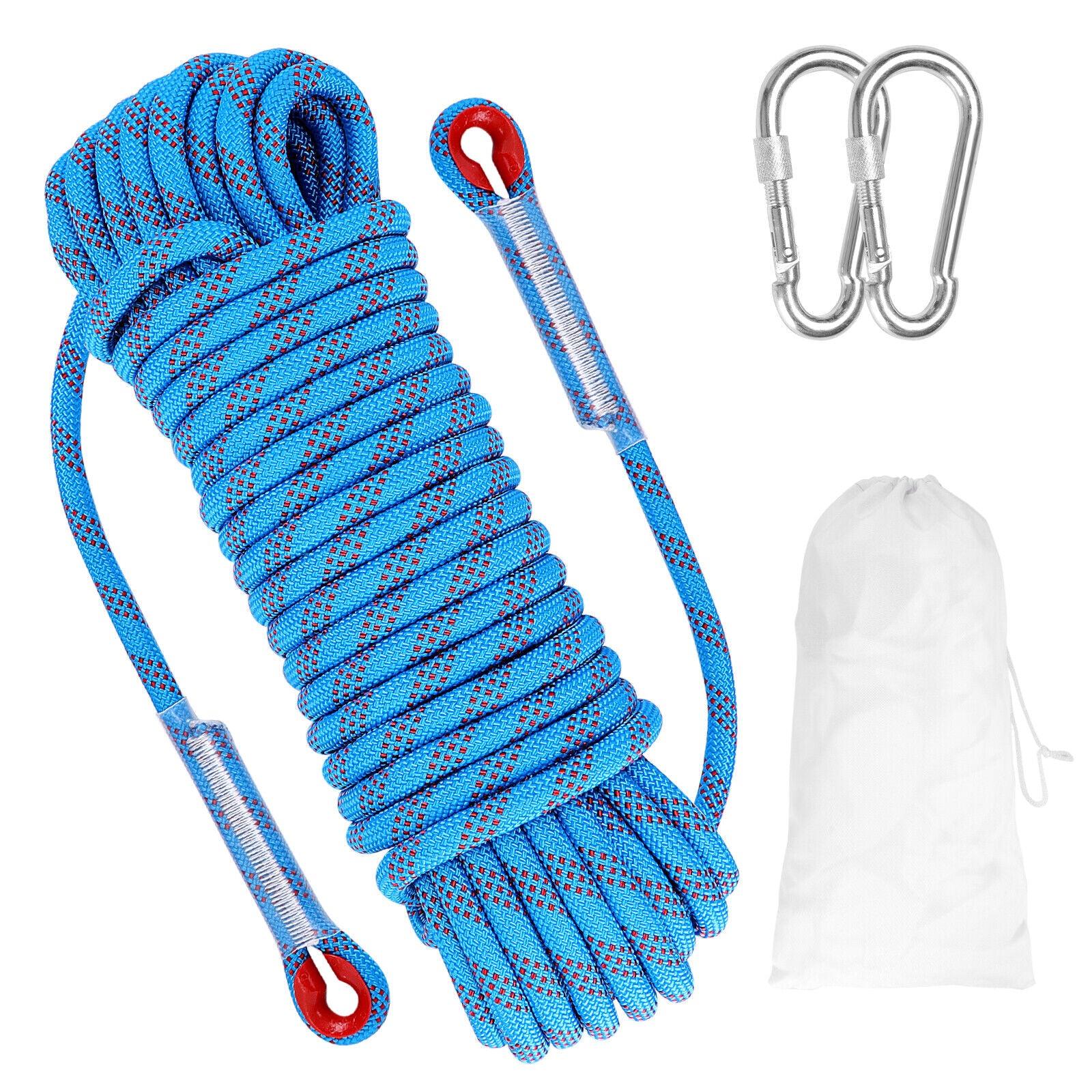 Ropes for Tree Climbing - 10m/32.81ft Heavy Duty Rock Climbing Tree Rope Cord Outdoor Safety Use Emergency Blue Outdoor Recreation - Tophatter Daily Deals