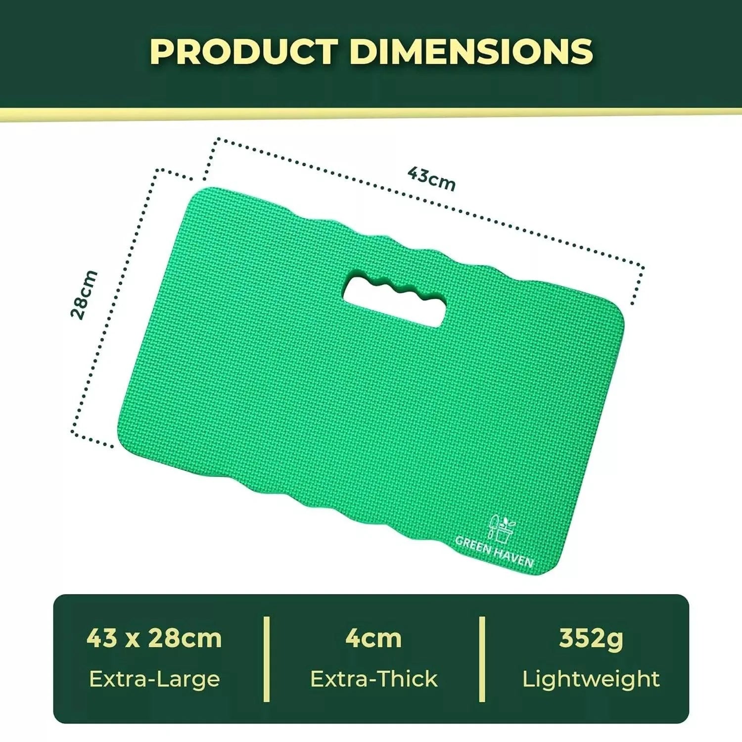 Garden Kneeling Pad - Green Garden Thick Kneeling Pad Kneeler Mat Kneel Pad Protection Knee 43x28x4cm Personal Care - Tophatter Daily Deals