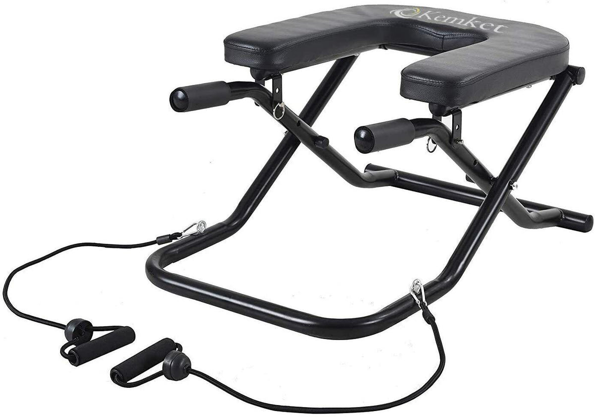 Yoga Chairs UK - Yoga Headstand Bench Exercise Inversion Stool PU Workbench Upside Down Chair Yoga Chair with Handle Yoga - Tophatter Daily Deals