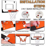 Indoor Basketball Hoop Set Home Toy - Indoor Shooting Ball Game Sport for Child Children Kids , Mini Basketball Hoop for Door with 4 Balls Indoor Games - Tophatter Daily Deals