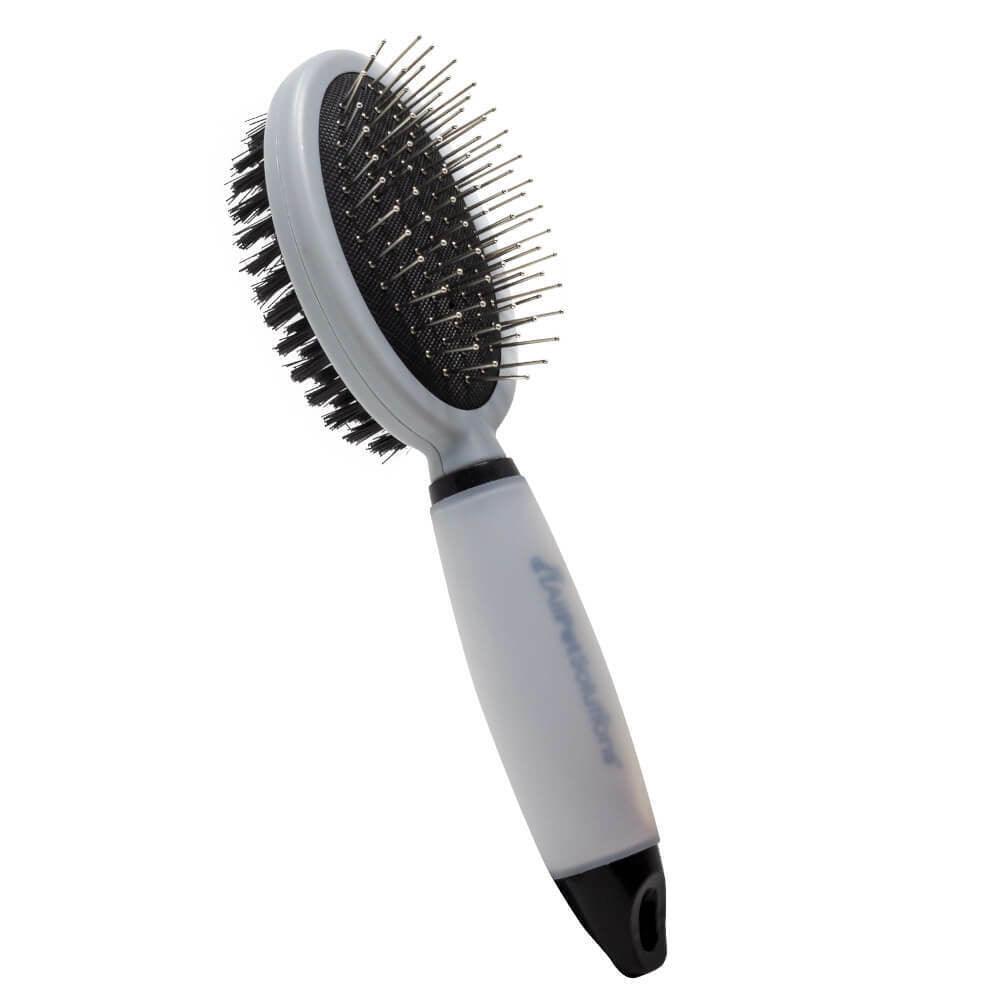 Best Grooming Brush for Dogs - All Pet Solutions Dog Puppy Cat Pet Grooming Comb, Slicker Brush, Dematting Tool Dual Brush Pet Products - Tophatter Daily Deals