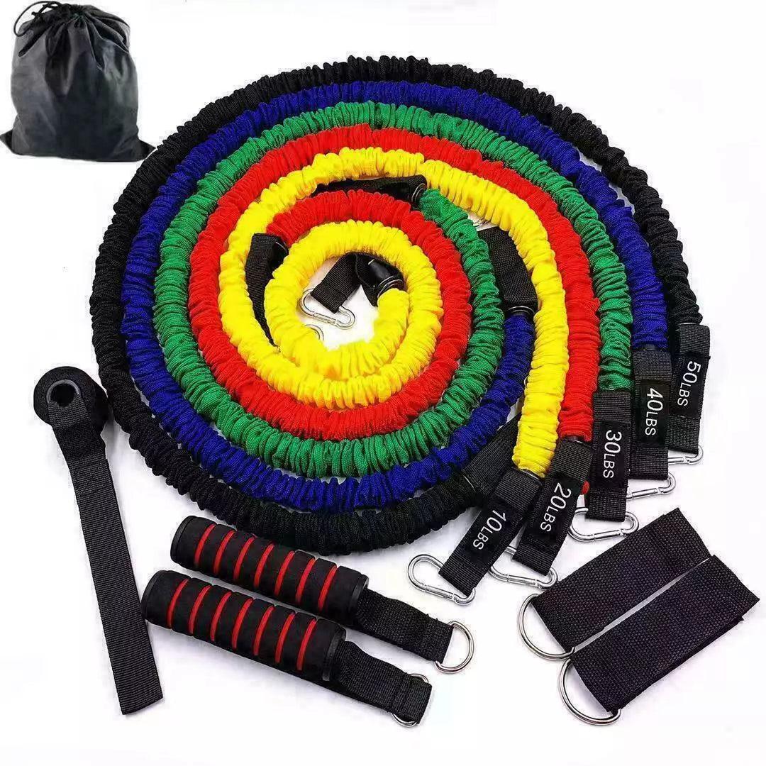 Home Portable Gym - Portable Home Gym Kit And Resistance Bands Home Fitness Workout Bodybuilding Set Resistance Bands Fitness - Tophatter Daily Deals