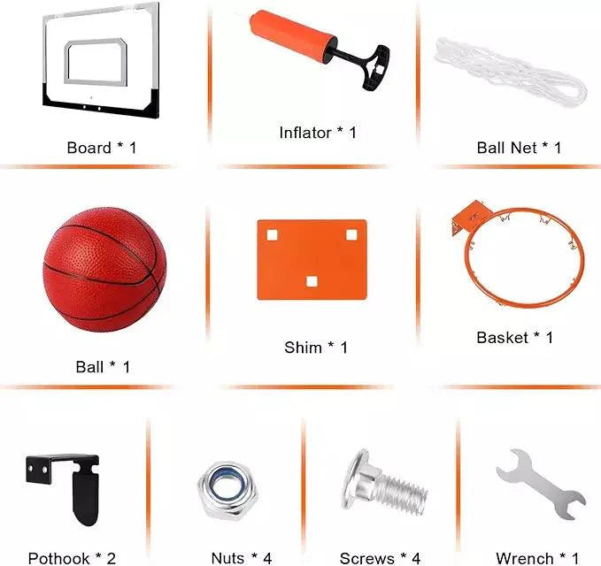 Indoor Basketball Hoop Set Home Toy - Indoor Shooting Ball Game Sport for Child Children Kids , Mini Basketball Hoop for Door with 4 Balls Indoor Games - Tophatter Daily Deals