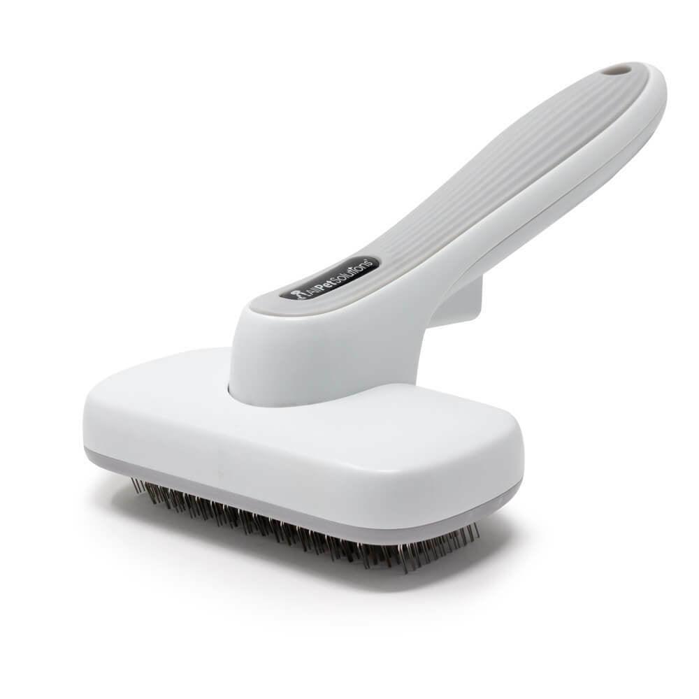 Best Grooming Brush for Dogs - All Pet Solutions Dog Puppy Cat Pet Grooming Comb, Slicker Brush, Dematting Tool Self- Cleaning Slicker Brush Pet Products - Tophatter Daily Deals