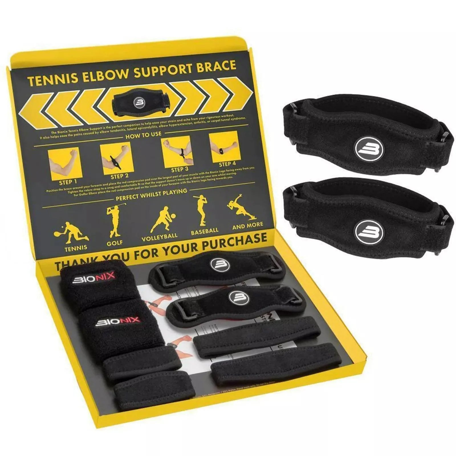 Best Tennis Elbow Strap UK - Tennis Elbow Support Brace Golfers Strap Epicondylitis Arthritis Gym Pain Clasp Sports & Outdoor - Tophatter Daily Deals