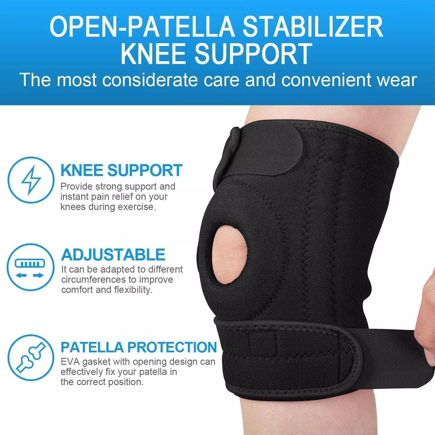 Supported Knee Brace - Stabilizing Belt Strap Neoprene Patella stabilising Belt Adjustable Strap NHS Use Exercise & Fitness Equipment Manuals - Tophatter Daily Deals