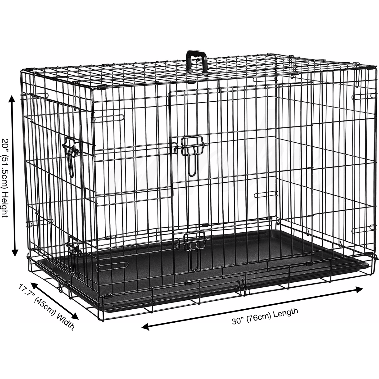 Metal Cages for Dogs - Dog Cage Puppy Pet Crate Carrier Medium 30" Pet Products - Tophatter Daily Deals