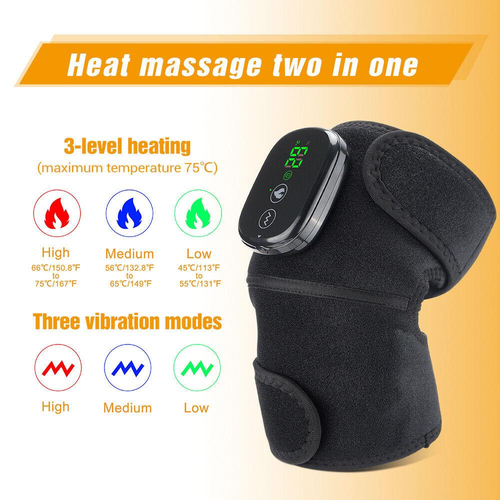 Heat Pads for Knees - Electric Heated Knee Pad Elbow Knee Pads Brace For Arthritis Knee Pain Relief 1 Pc Exercise & Fitness - Tophatter Daily Deals