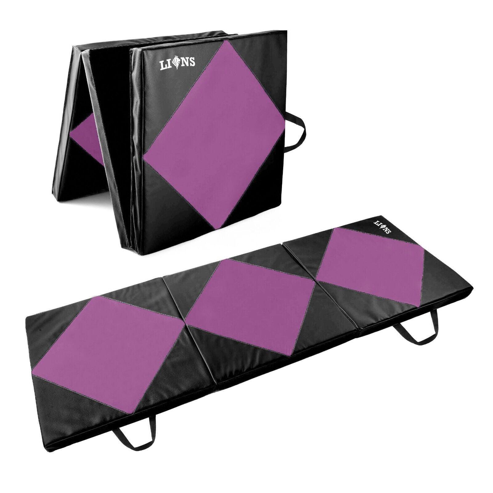 Gymnastics Crash Mats - Kosipad Deluxe Gym Landing Crash Mat, Play, Nursury, Training Safe, Soft (Non Slip Black, Extra Large) Purple Exercise & Fitness - Tophatter Daily Deals