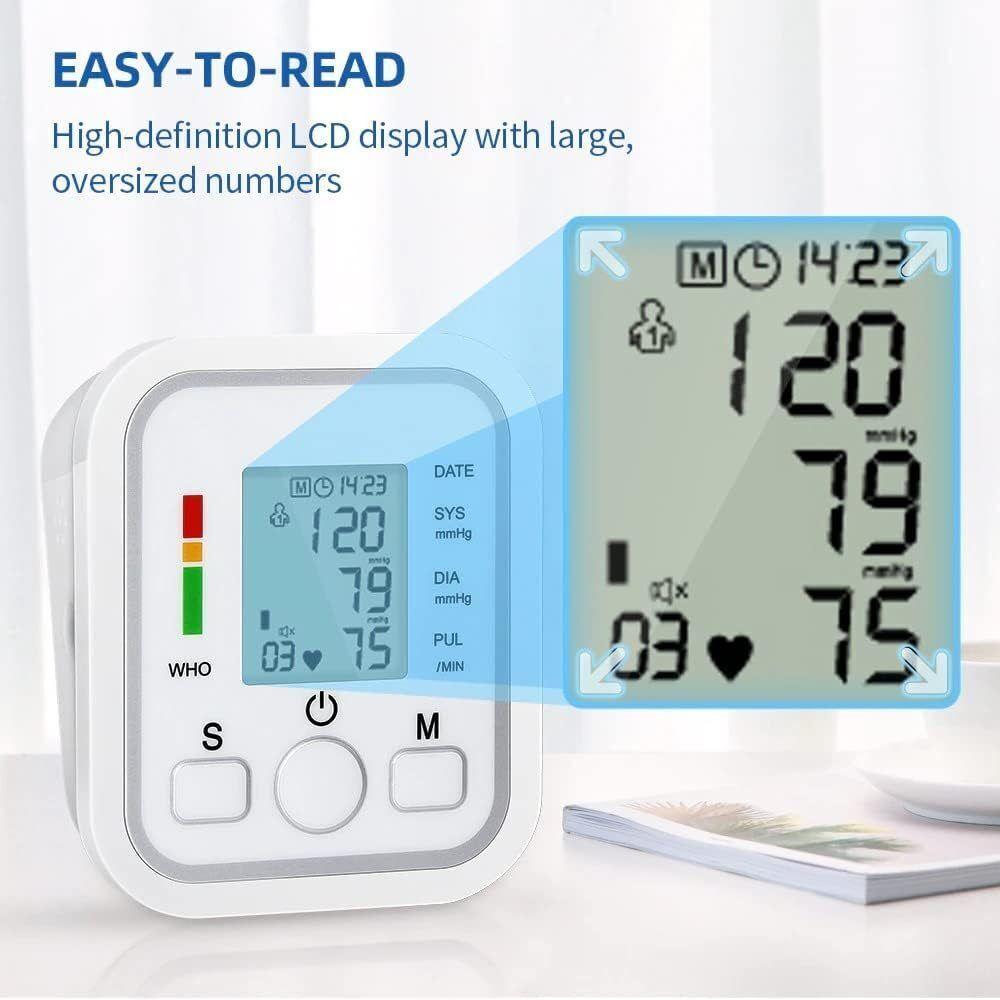 Digital Blood Pressure Monitor - LCD Automatic Blood Pressure Measure Upper Arm BP Machine Heart Rate Health Care - Tophatter Daily Deals