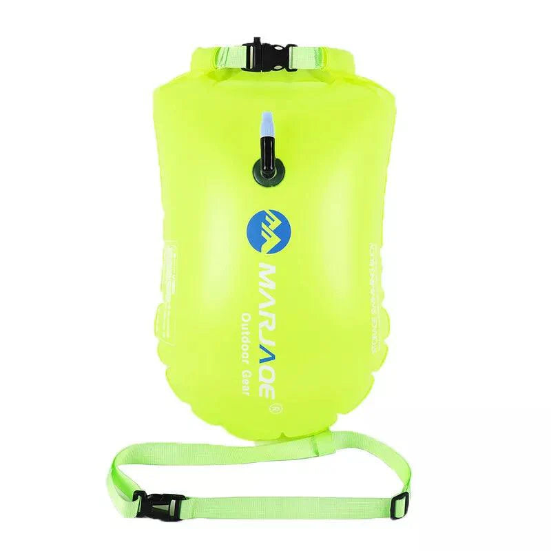 Best Waterproof Bag For Swimming - Inflatable Open Water Swim Buoy Air Bag Device Pool Buoy Tow Float Bag Swimming Olive B Swimming - Tophatter Daily Deals