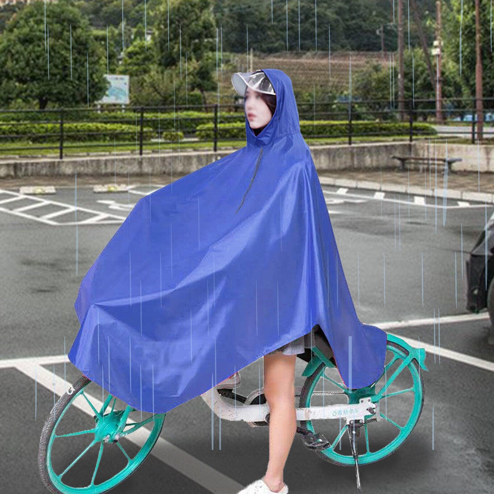 Best Cycling Rain Jacket - Bicycle Bike Raincoat Rain Cape Poncho Coat Blue Mountain & Cycling - Tophatter Daily Deals