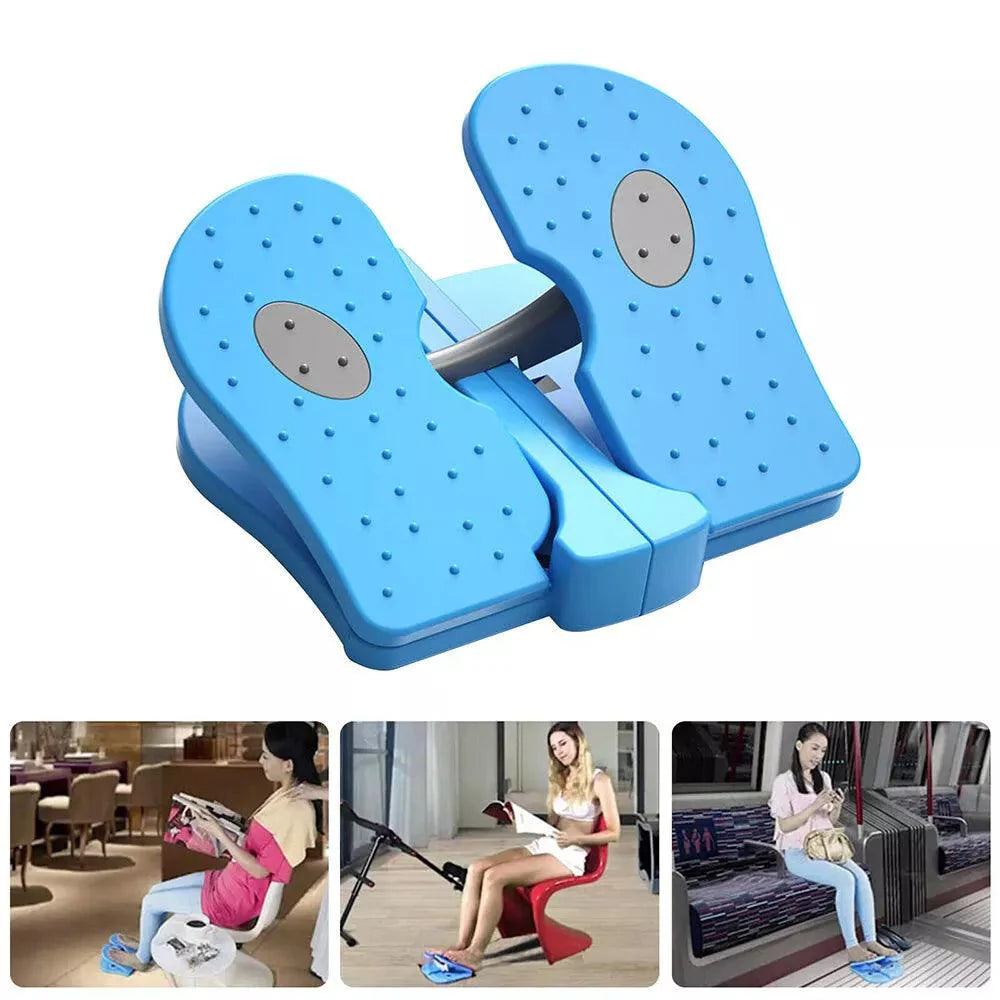 Mini Stepper UK - Foldable Foot Step Treadmill Fitness Equipment Leg Trainer Blue Exercise & Fitness - Tophatter Daily Deals