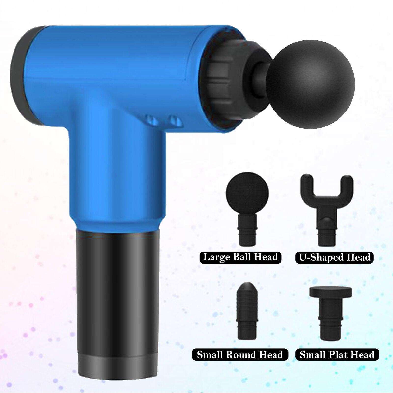 Deep Tissue Massage Gun - Powerful 30 Speeds Percussion Muscle Massager, 2400mah Electric Handheld Muscle Massager Gun, Portable Fascia Gun Blue Personal Care - Tophatter Daily Deals