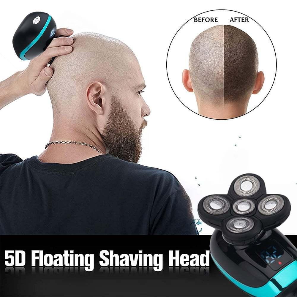 Best Head Shaver UK - Electric Razor for Men Bald Head Shaver Rotary Cordless Nose Hair ElectriBrite Personal Care - Tophatter Daily Deals
