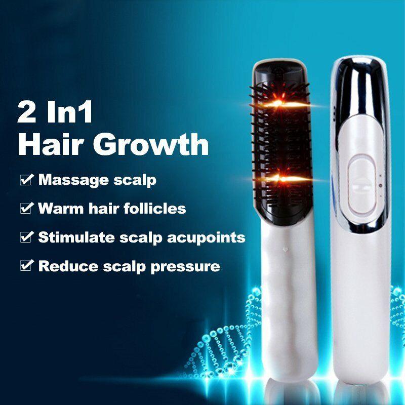Electric Scalp Massager for Hair Growth - Electric Infrared Laser Hair Growth Head Scalp Vibrating Massager Comb Brush Hair Care - Tophatter Daily Deals