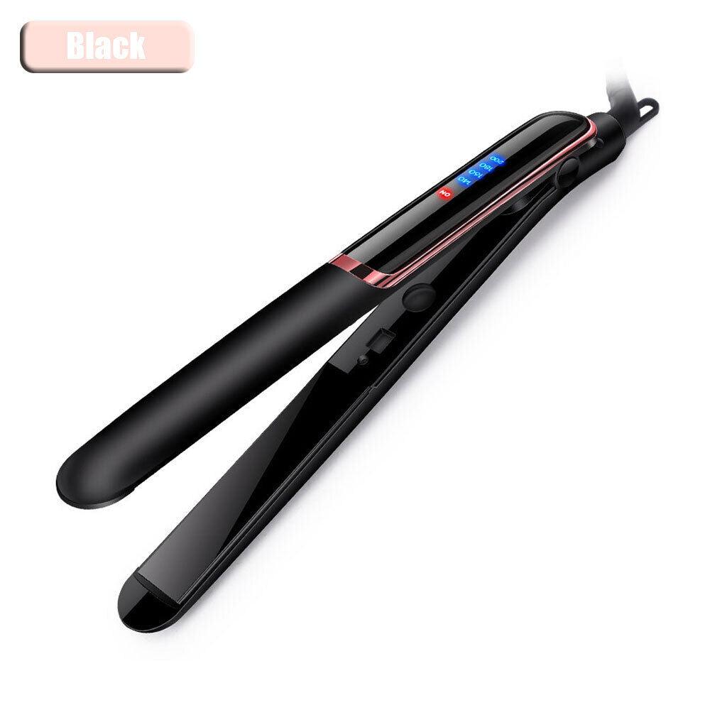 Hair Straighteners Curlers - Hair Straightener Heat Styling Tool, ELLESYE Professional 2 in 1 Ceramic Hair Straightener and Curler Negative Ions Black New Arrival - Tophatter Daily Deals