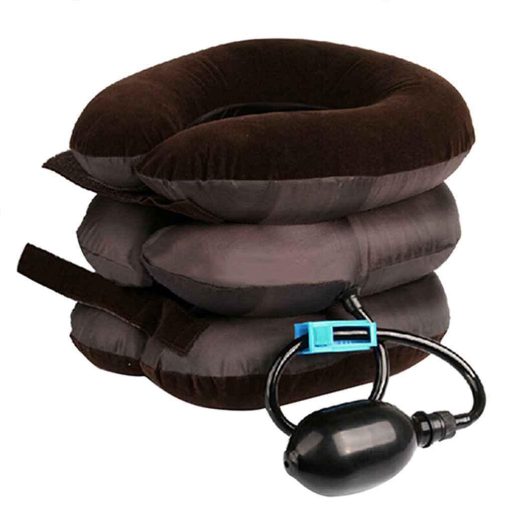 Cervical Neck Traction Device - Cervical Traction Collar, Inflatable Cervical Collar Neck Relief Traction Brace Support Stretcher Device Exercise & Fitness - Tophatter Daily Deals
