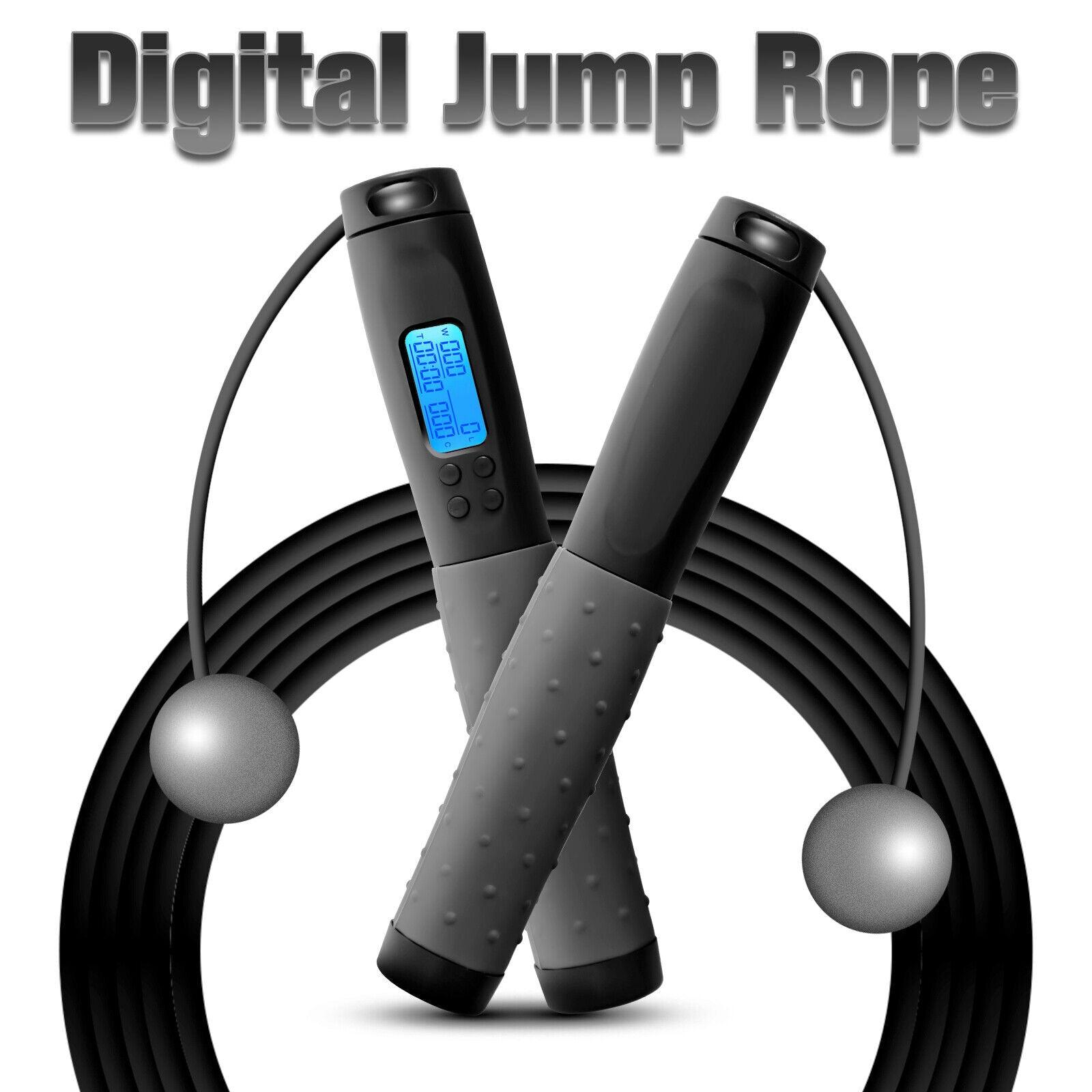 Best Skipping Rope UK - Skipping Rope with Counter, Gritin Digital Speed Jump Rope for Kids Adults Exercise & Fitness - Tophatter Daily Deals